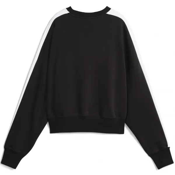  Női pulóver PUMA T7 OVER-OVERSIZED CREW 633439-01 PUMA FEKETE 