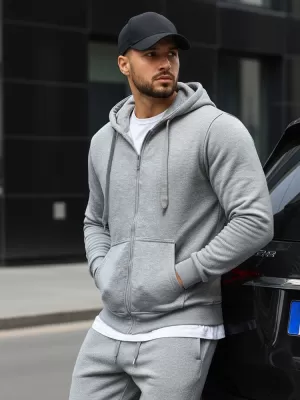 Férfi pulóver DSTREET BX2412 VILÁGOSSZÜRKE