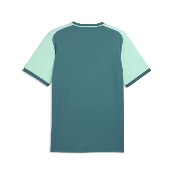  Férfi funkcionális póló PUMA TEAMLIGA26 MATCHDAY JERSEY 706544_43 EMERALD ICE/ SMARAGD JÉG/PUMA FEHÉR 
