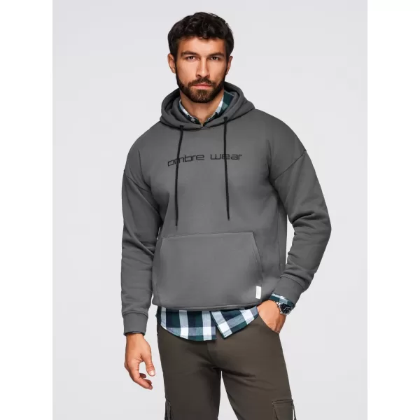  Férfi pulóver OMBRE OM-SSNZ-0241 GRAFIT 