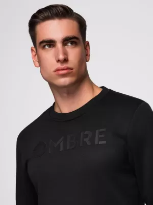 Férfi pulóver OMBRE B1711 FEKETE