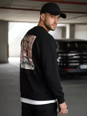 Férfi pulóver DSTREET BX5947 FEKETE