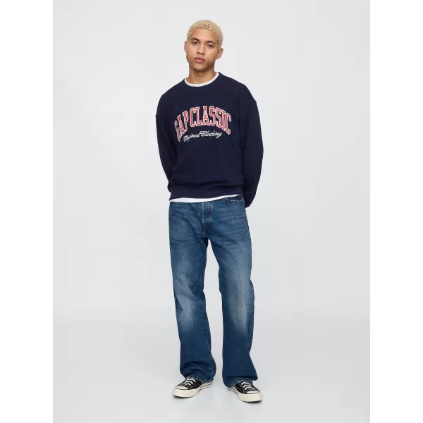  Férfi pulóver GAP CLASSIC LOGO SWEATSHIRT 744748-01 HADITENGERÉSZET EGYENRUHA 