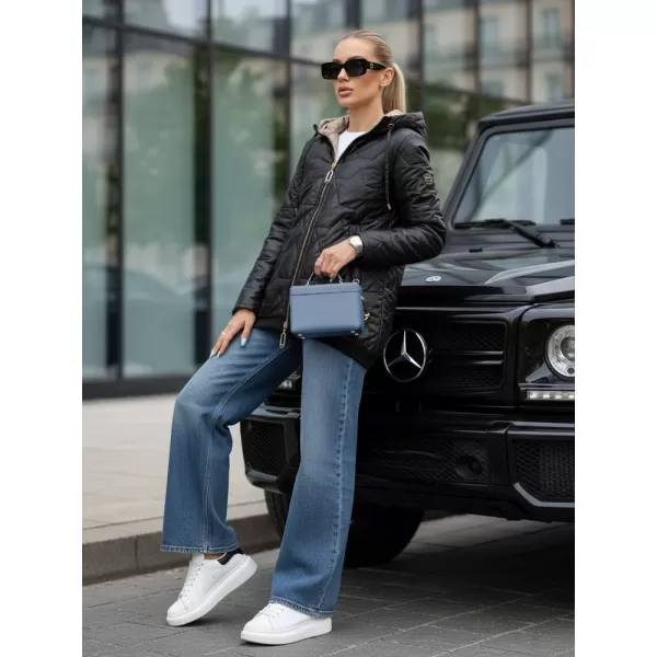  Női kabát DSTREET TY5546 FEKETE 