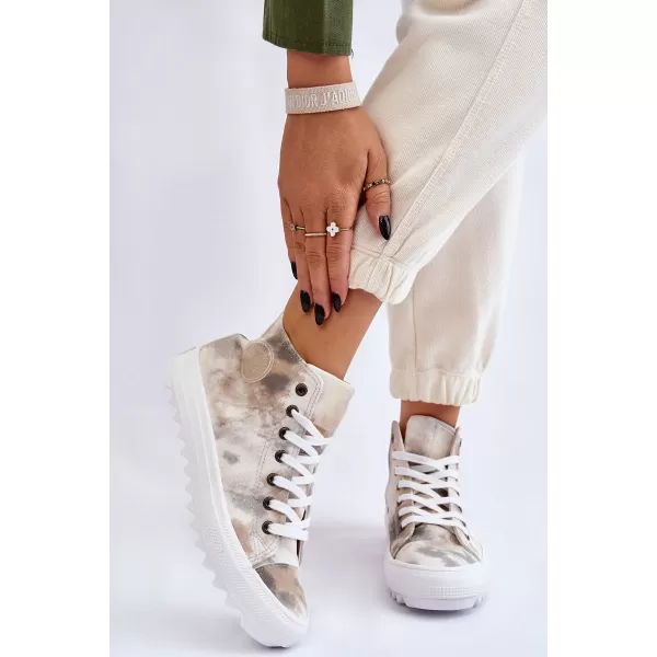  Női tornacipő BIG STAR LL274047 WHITE/OLIVE Big Star Shoes 