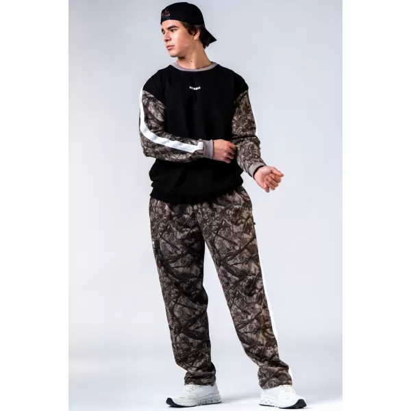  Laza szabású pulóver POWER 903 LIGHT BROWN CAMO Nebbia 