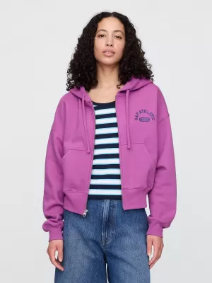 Női pulóver GAP LOGO HOODIE ZIP 823753-00 CATTLEYA ORCHIDEA
