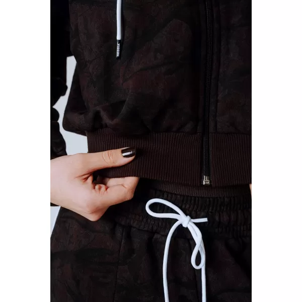  Cipzáras kapucnis POWER 895 DARK BROWN CAMO Nebbia 