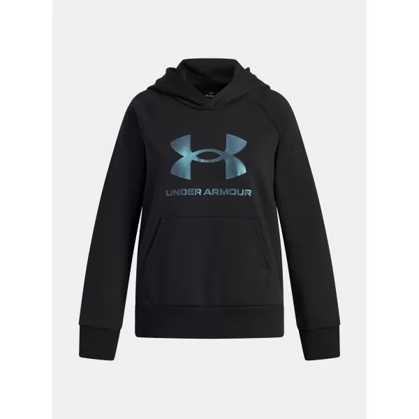  Lány pulóver UNDER ARMOUR UA RIVAL FLC SHIMMER HDY 6004118-005 FEKETE 