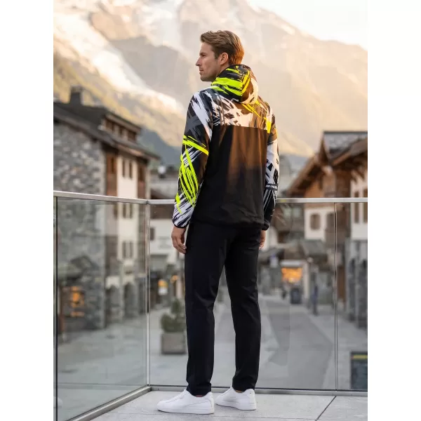  Férfi prémium softshell kabát ALTISPORT VOJ/ALM039JACK01 FEKETE ÉS SÁRGA 