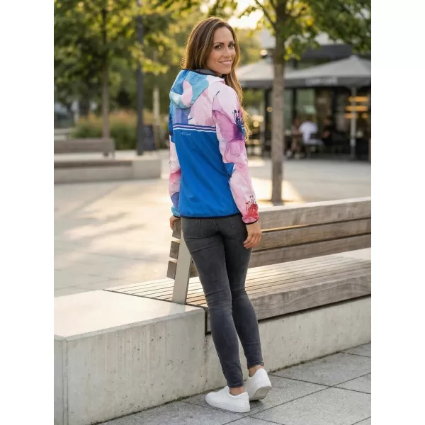  Női prémium softshell kabát ALTISPORT VOJ/ALW117JACK01 KÉK/RÓZSASZÍN 