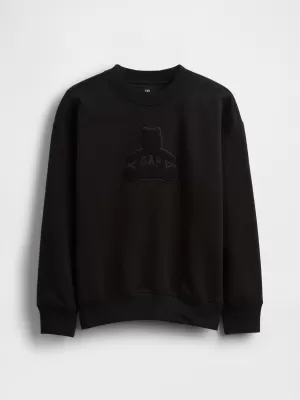 Gyermek pulóver GAP CREW RELAXED SWEATSHIRT 844233-00 FEKETE