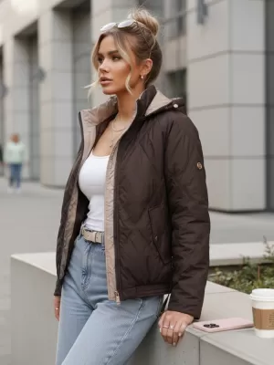 Női kabát DSTREET TY5671 BARNA