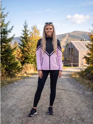 Női prémium softshell kabát ALTISPORT VOJ/ALW101JACK01 RÓZSASZÍNES FEKETE