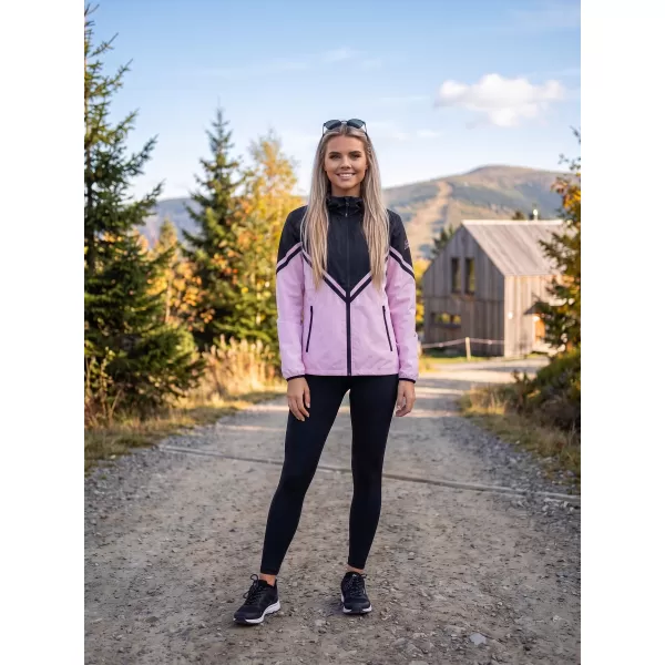  Női prémium softshell kabát ALTISPORT VOJ/ALW101JACK01 RÓZSASZÍNES FEKETE 