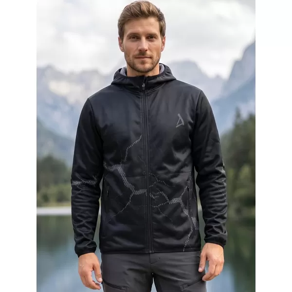  Férfi prémium softshell kabát ALTISPORT VOJ/ALM129JACK01 FEKETE SZÜRKE 