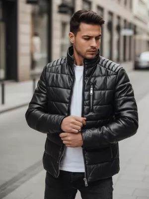 Férfi dzseki DSTREET TX5115 FEKETE