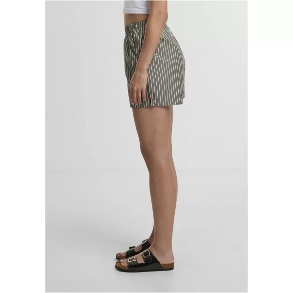  Női rövidnadrág URBAN CLASSICS TB6845 OLÍVA/FEHÉR 