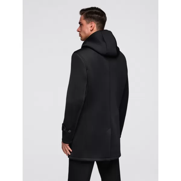  Férfi kabát OMBRE OM-COLC-0144 FEKETE 
