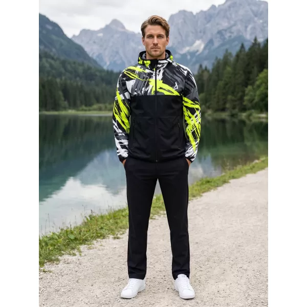  Férfi prémium softshell kabát ALTISPORT VOJ/ALM039JACK01 FEKETE ÉS SÁRGA 