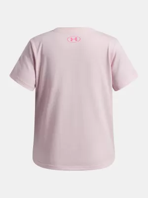 Lányos póló UNDER ARMOUR UA G STAR LOGO LOCKERTAG SS 6009718-647 RÓZSASZÍN