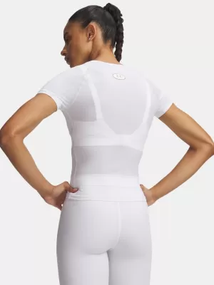 Női póló UNDER ARMOUR HEATGEAR ELITE SS 6015368-100 FEHÉR
