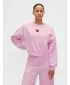 Női pulóver GAP CREW CROP SWEATSHIRT 852831-02 KANKALIN RÓZSASZÍN