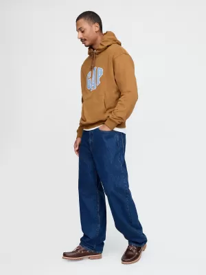 Férfi pulóver GAP LOGO PULLOVER HOODIE 744728-03 FÉNYES BARNA