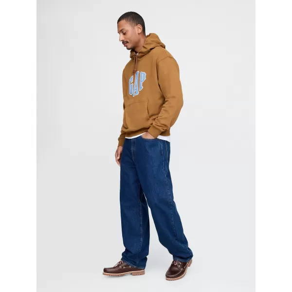  Férfi pulóver GAP LOGO PULLOVER HOODIE 744728-03 FÉNYES BARNA 