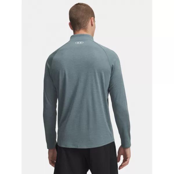  Férfi póló UNDER ARMOUR UA TECH TEXTURED 1/2 ZIP 1382797-587 KÉK 