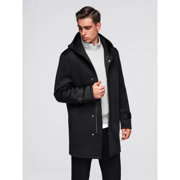  Férfi kabát OMBRE OM-COLC-0144 FEKETE 