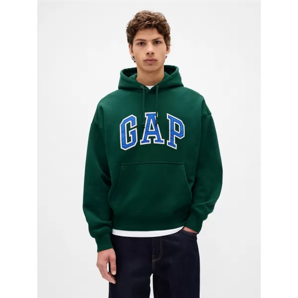  Férfi pulóver GAP HEAVYWEIGHT LOGO HOODIE PULLOVER 823104-03 MÉLYVADÁSZ 