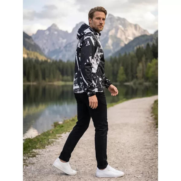  Férfi prémium softshell kabát ALTISPORT VOJ/ALM079JACK01 FEKETE-FEHÉR 