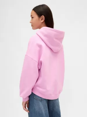 Gyermek pulóver GAP LOGO HOODIE PULLOVER 869541-00 CUKOR RÓZSASZÍN