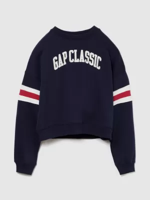 Női pulóver GAP LOGO SWEATSHIRT 799272-03 TENGERÉSZ EGYENRUHA LOGÓ