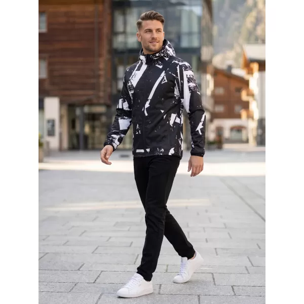 Férfi prémium softshell kabát ALTISPORT VOJ/ALM079JACK01 FEKETE-FEHÉR 
