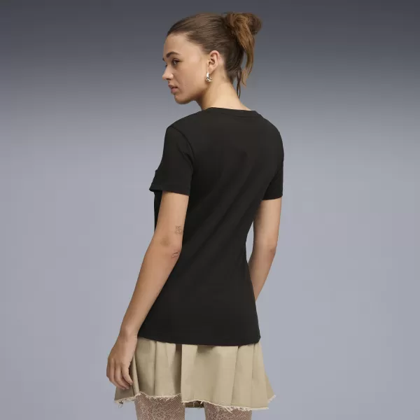  Női póló PUMA ESS LOGO LAB TEE 691824_01 PUMA FEKETE 