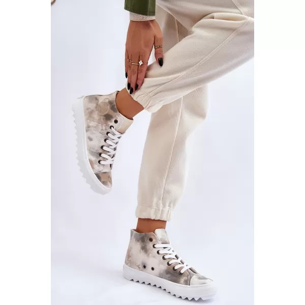  Női tornacipő BIG STAR LL274047 WHITE/OLIVE Big Star Shoes 