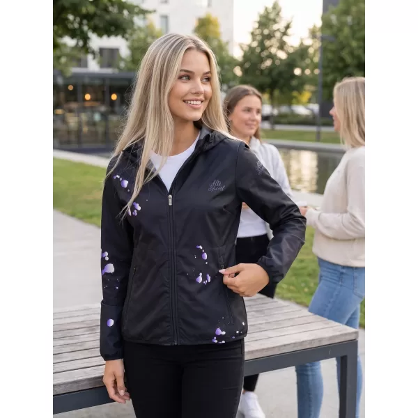  Női prémium softshell kabát ALTISPORT VOJ/ALW077JACK01 FEKETE/LILA 