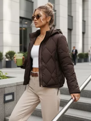 Női kabát DSTREET TY5670 BARNA