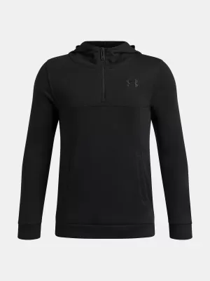 Fiú pulóver UNDER ARMOUR RIVAL LW 1/4 ZIP HOODIE 6009316-001 FEKETE