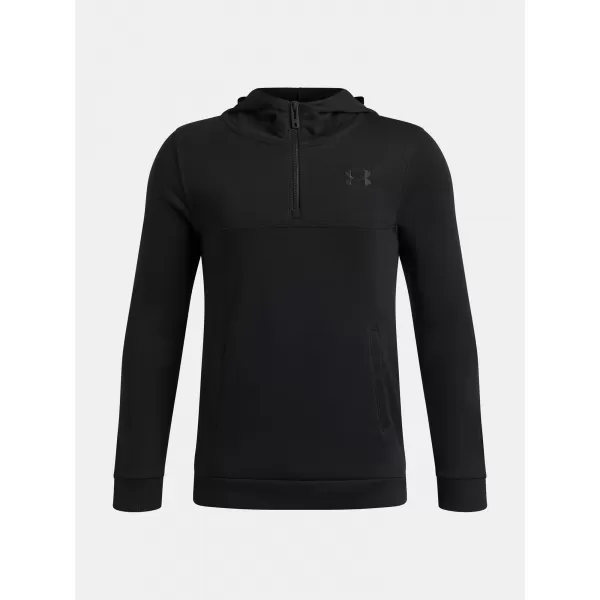  Fiú pulóver UNDER ARMOUR RIVAL LW 1/4 ZIP HOODIE 6009316-001 FEKETE 