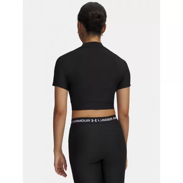  Női póló HEATGEAR CROP MOCK SS 6010006-008 BLACK Under Armour 