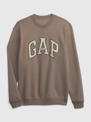 Férfi pulóver GAP SWEATSHIRT 829186-01 KÖZEPESEN HIDEG BARNA