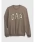 Férfi pulóver GAP SWEATSHIRT 829186-01 KÖZEPESEN HIDEG BARNA