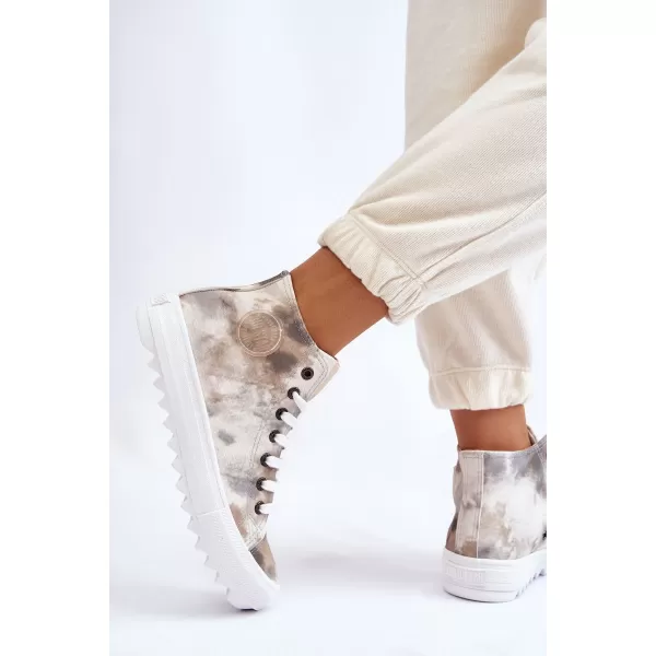  Női tornacipő BIG STAR LL274047 WHITE/OLIVE Big Star Shoes 