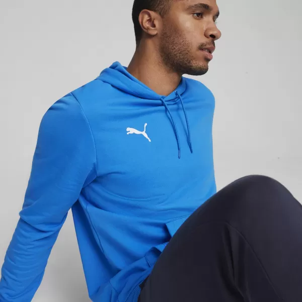  Férfi pulóver PUMA TEAMGOAL CASUALS HOODY 658618_02 IGNITE BLUE/ KÉK/PUMAFEHÉR GYÚJTÁS 