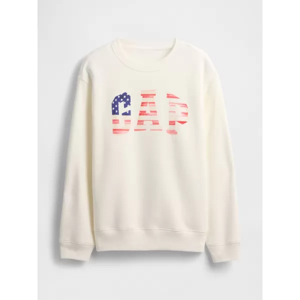  Női pulóver GAP LOGO SWEATSHIRT 782487-01 ÚJ TÖRTFEHÉR OPT 
