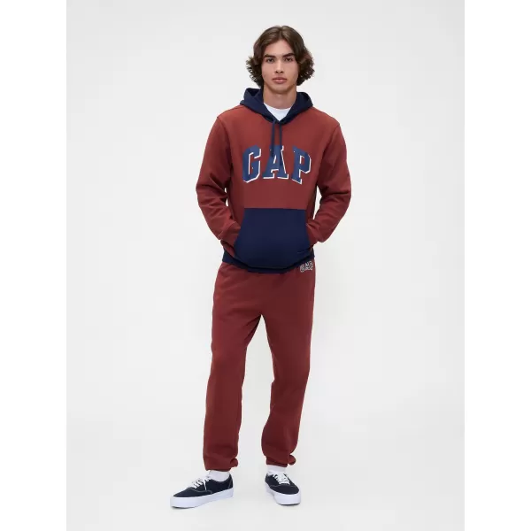  Férfi pulóver GAP LOGO PULLOVER HOODIE 795560-00 ÉGETT ROZSDASZÍN 