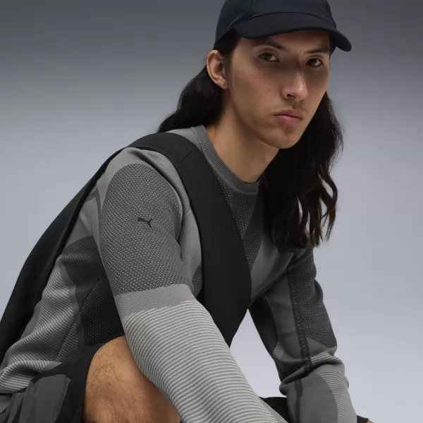  Férfi pulóver PUMA X SAN SAN GEAR KNIT LS 632549-08 HŰVÖS KÖZÉPSZÜRKE 